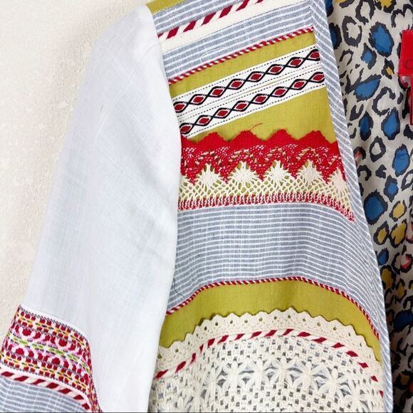 Hippie Boho Linen Jacket Small - Picture 5 of 8